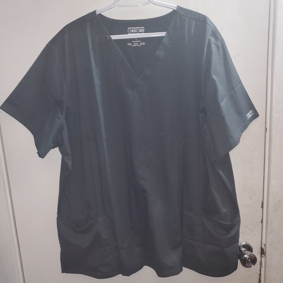 Cherokee Grey Scrub Top - Picture 2 of 2